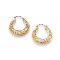 Pyramids 14k filigree gold-filled earring hoops earrings