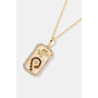 Rhinestone constellation pendant gold plated necklace chains