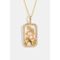 Rhinestone constellation pendant gold plated necklace chains