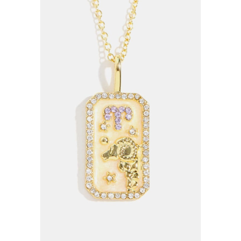 Rhinestone constellation pendant gold plated necklace chains