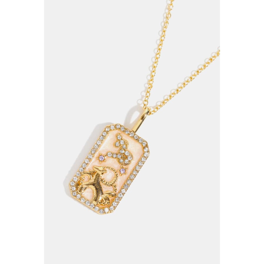 Rhinestone constellation pendant gold plated necklace chains