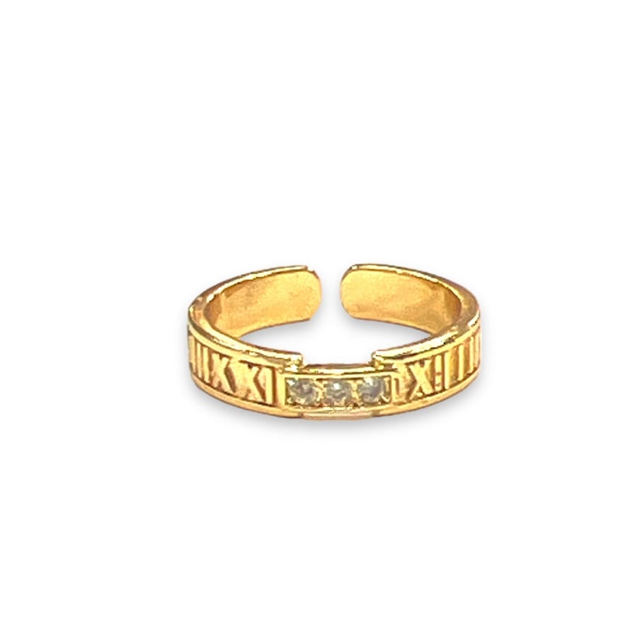 Roma open size ring in 18k of gold plated rings