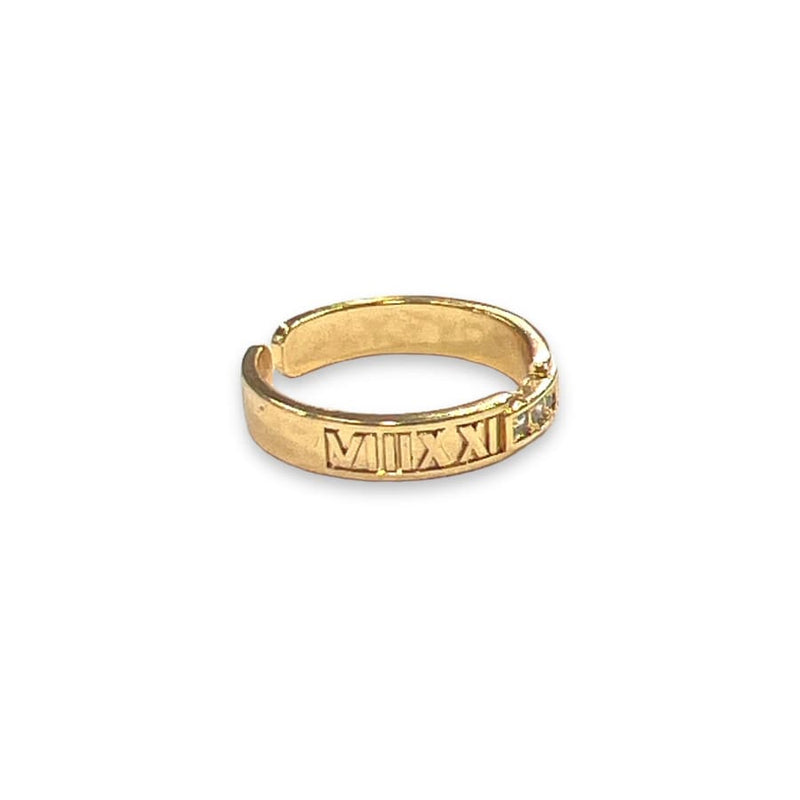 Roma open size ring in 18k of gold plated rings