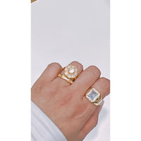 Roma open size ring in 18k of gold plated rings