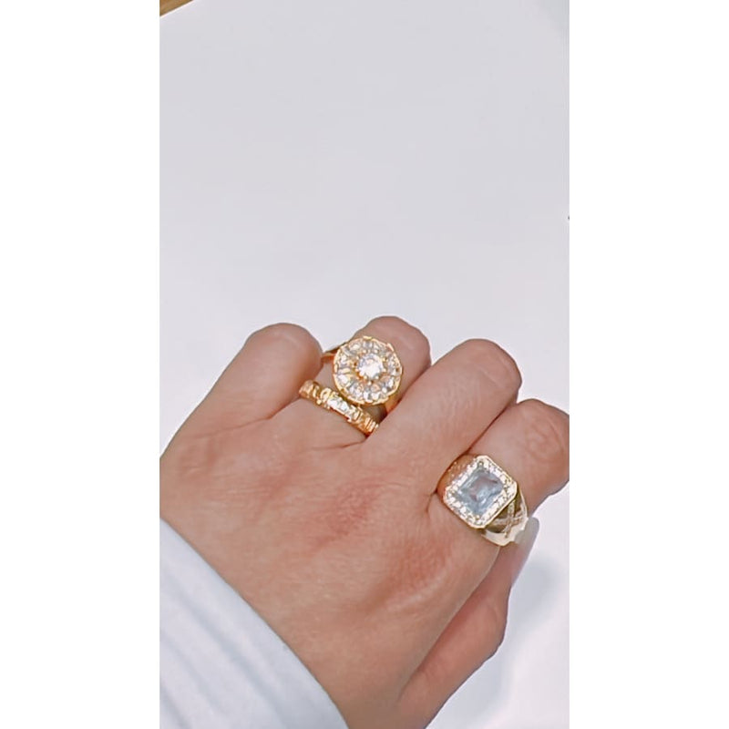 Roma open size ring in 18k of gold plated rings