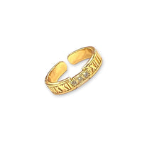 Roma open size ring in 18k of gold plated rings