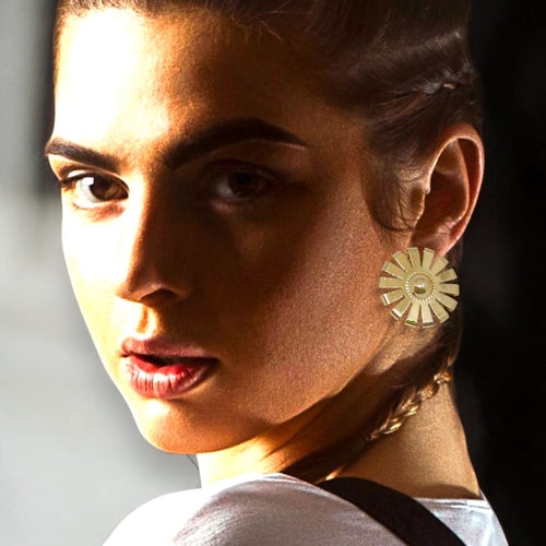 Sunflower gold-filled studs earrings earrings