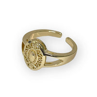 Virgin open size ring in 18k of gold plated rings