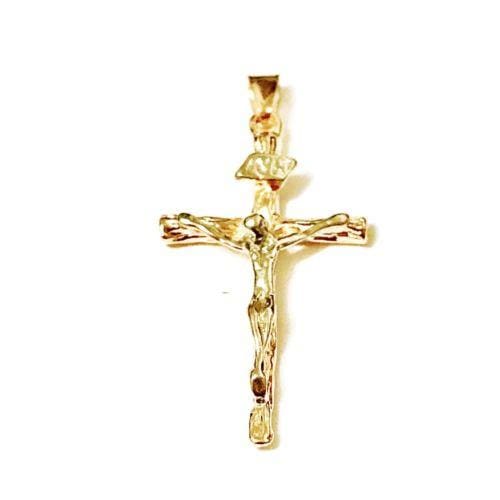 2x1 crucifix silver and 18kts of gold plated pendant charm charms