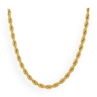 3mm rope chain 18kts of gold plated chains