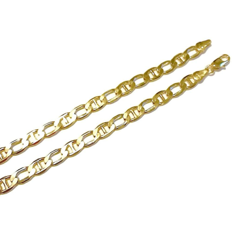 5mm anchor figaro link 18kts of gold plated chain chains