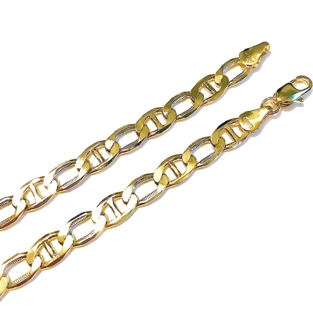 5mm anchor figaro link 18kts of gold plated chain chains