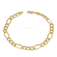 5mm concavo figaro 18k gold plated chain 8.5’’ bracelet chains