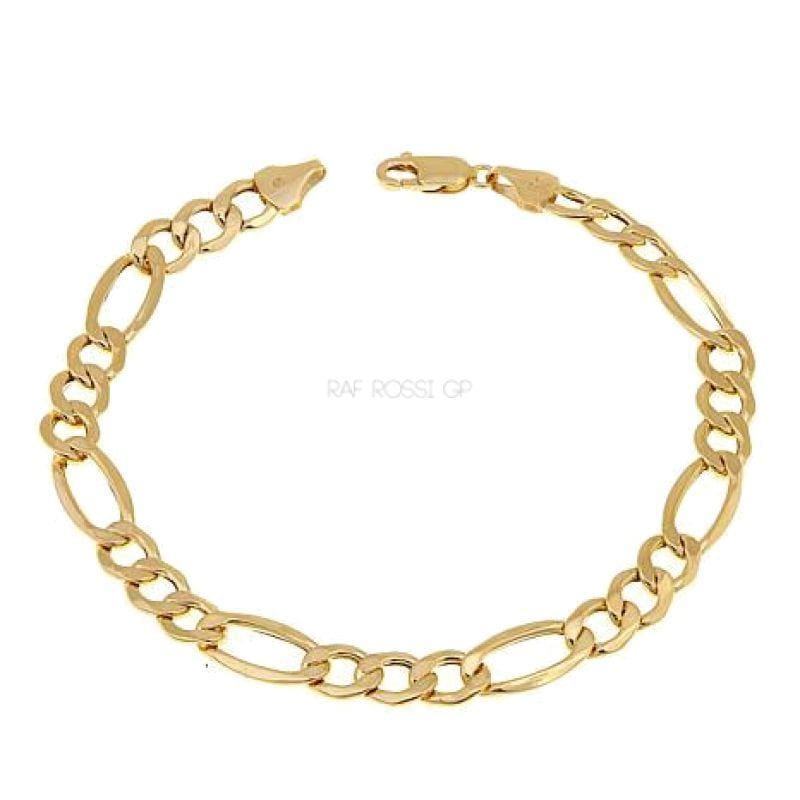 5mm concavo figaro 18k gold plated chain 8.5’’ bracelet chains