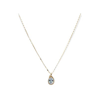 Adela clear stones necklace in 18k of gold plated chains