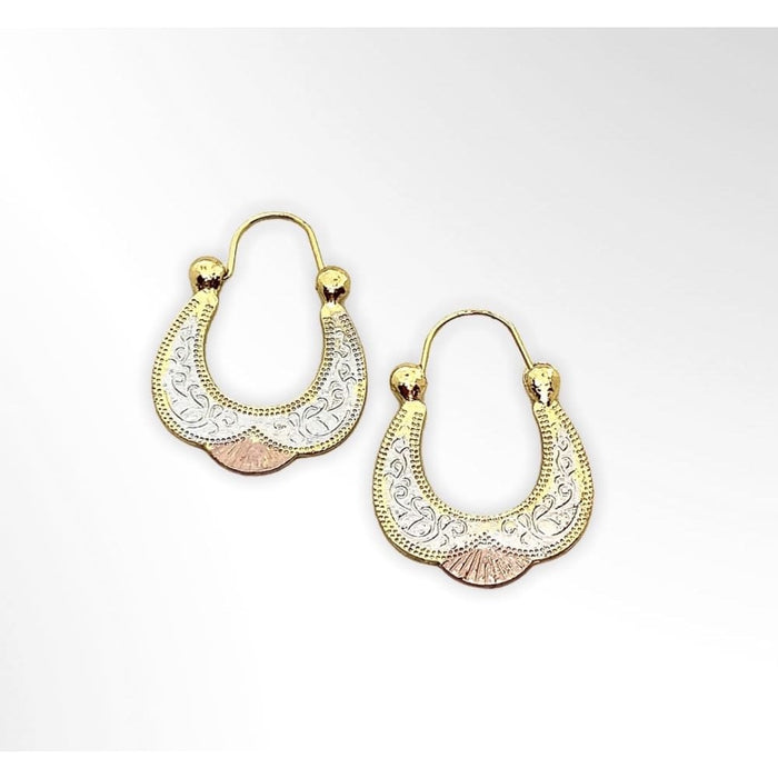 Africa hoop earrings in 18kts of gold plated earrings