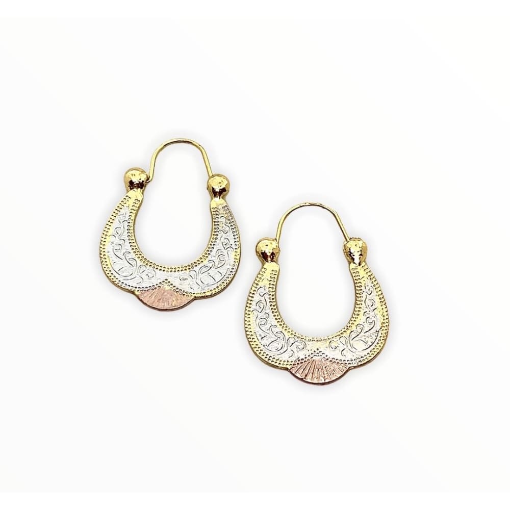 Africa hoop earrings in 18kts of gold plated earrings