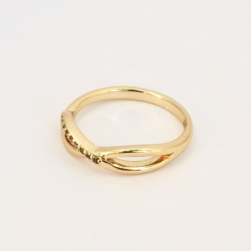 Beyond infinity ring 14kts of gold plated 6 rings