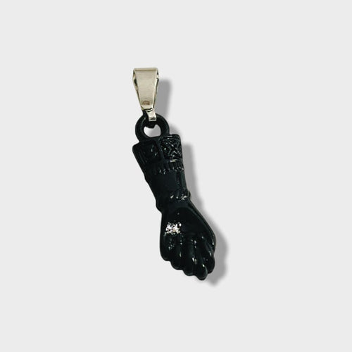 Black figa hand pendant silver charms & pendants