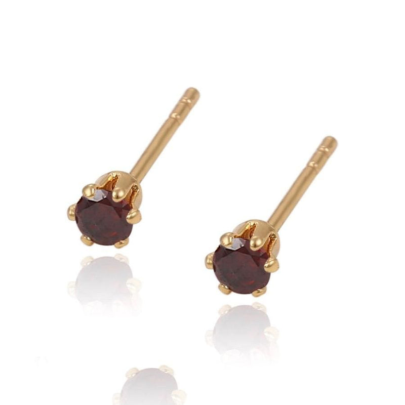 Bmila dainty cz studs 18kts of gold plated earrings