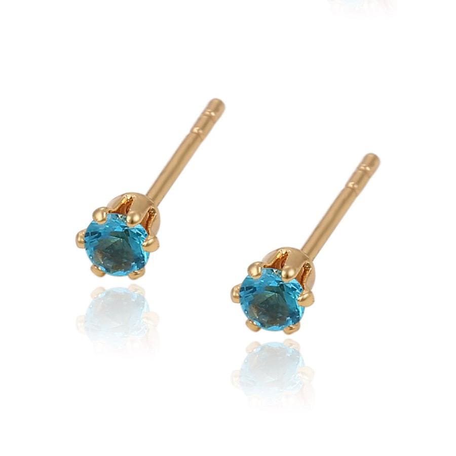 Bmila dainty cz studs 18kts of gold plated black earrings