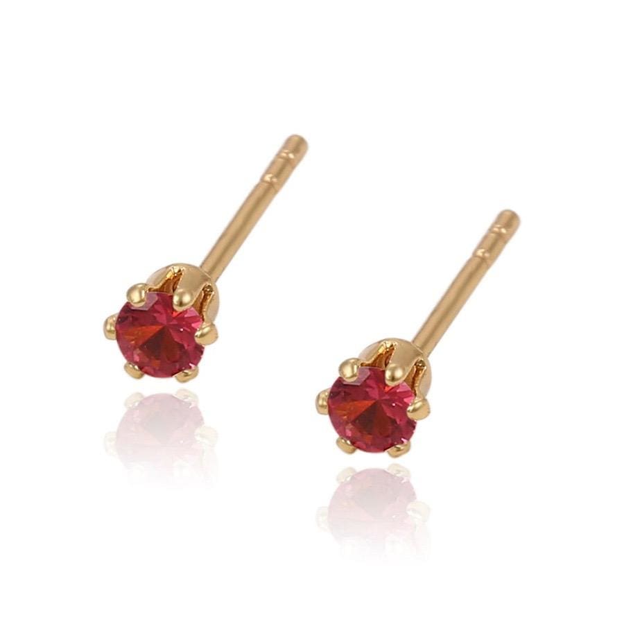 Bmila dainty cz studs 18kts of gold plated earrings