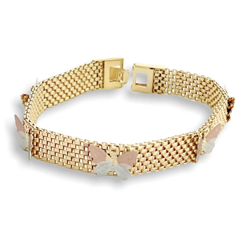 Cali 3d butterfly mesh bracelet 18k of gold plated bracelets