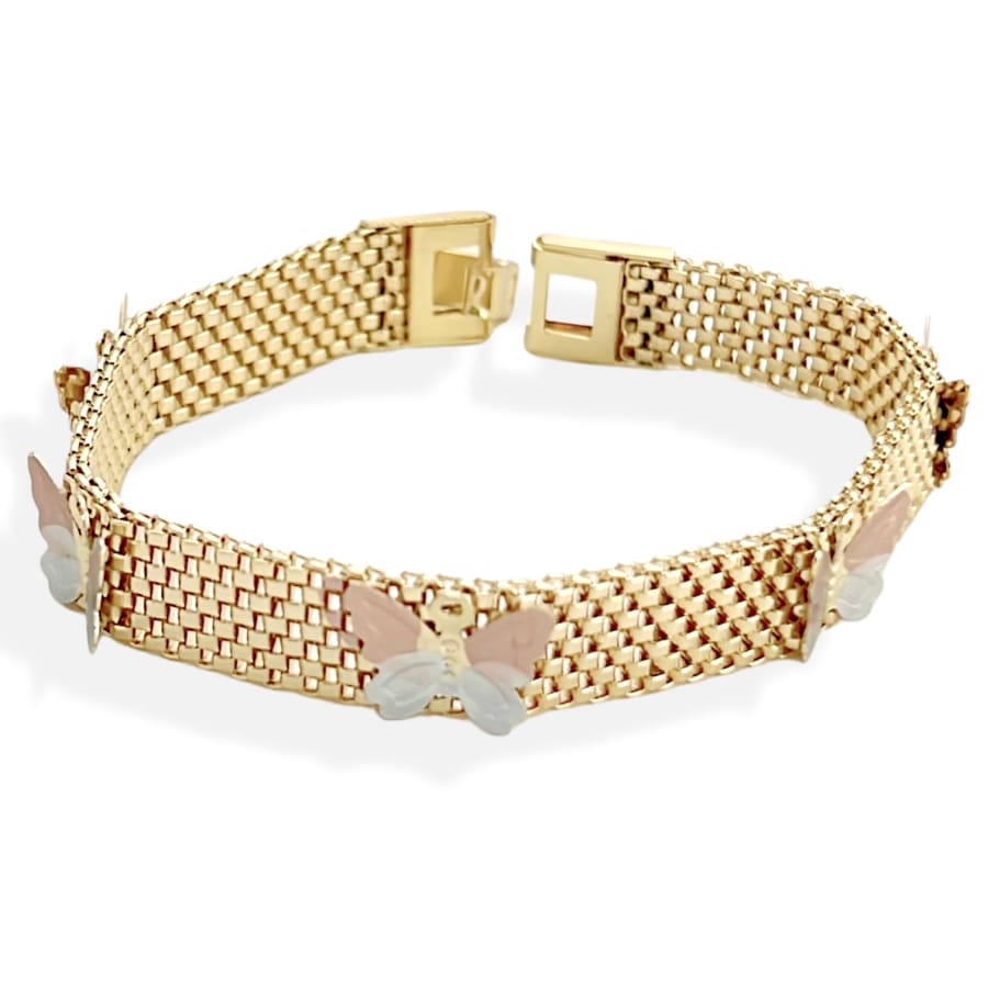 Cali 3d butterfly mesh bracelet 18k of gold plated bracelets