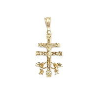 Caravaca cross pendant in 18k of gold layering charms & pendants