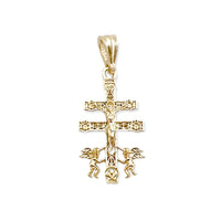 Caravaca cross pendant in 18k of gold layering charms & pendants