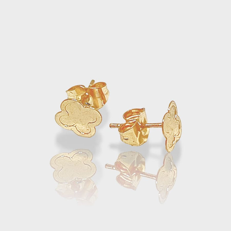 Clover studs earrings in 18k of goldfilled earrings