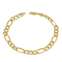 Concavo figaro 6mm 18k gold plated chain 8.5’’ bracelet chains