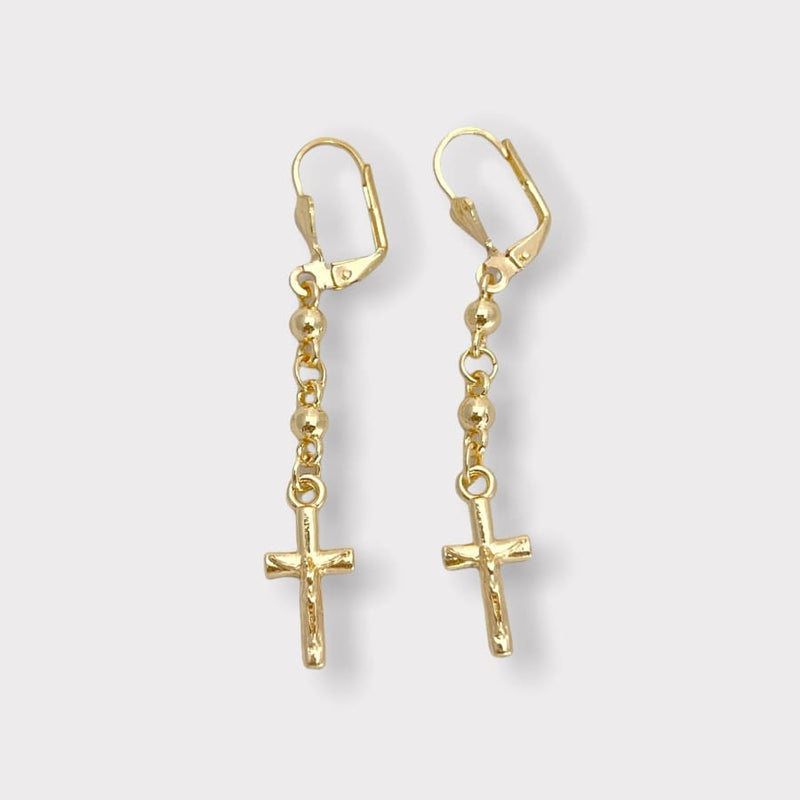 Cross earrings gold-filled earrings