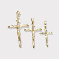 Crucifix pendant in 18k of gold plated charms & pendants