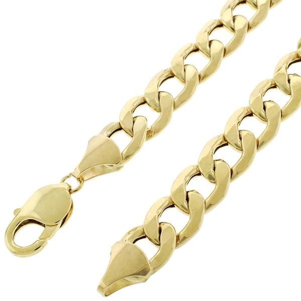 Cuban curb 10mm 18k gold plated chain chains