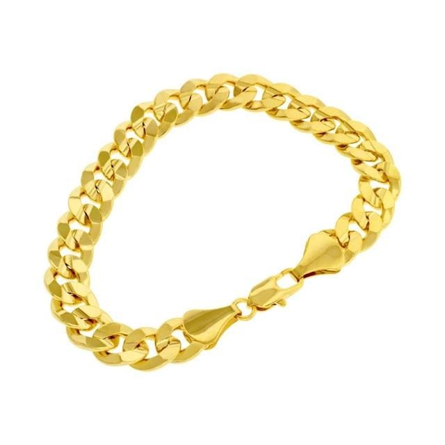 Cuban curb 10mm 18k gold plated chain 8.5’’bracelet chains