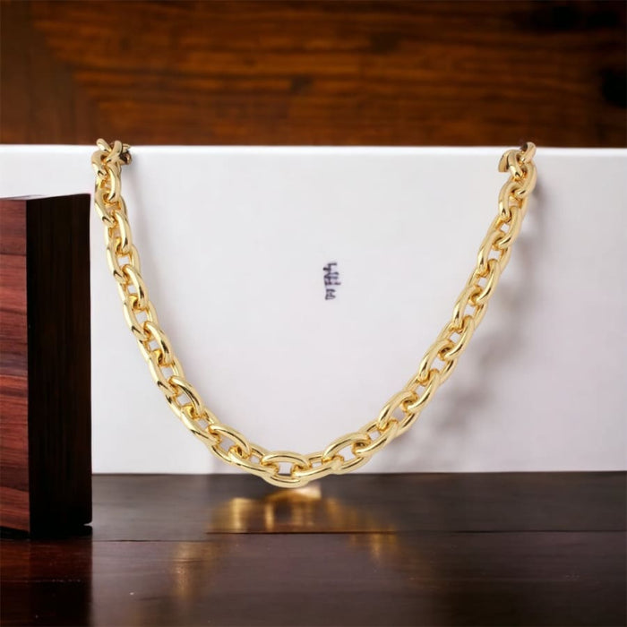 Cube link gold filled chain