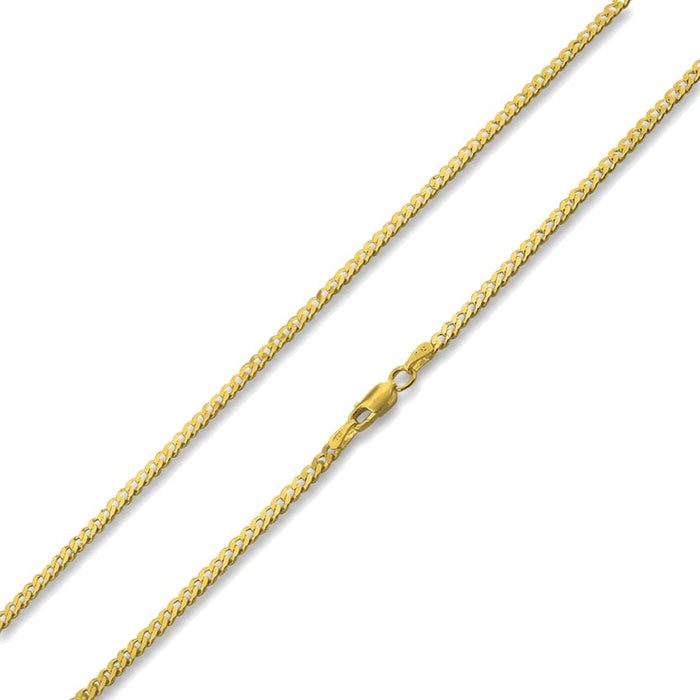 Curb 3mm chain 18kts of gold plated chains