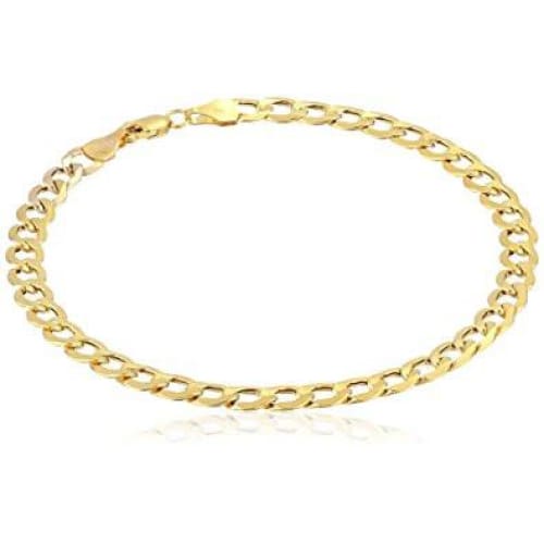 Curb 5mm 18k gold plated chain 8.5’’bracelet chains