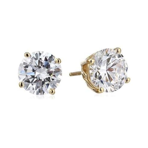 Cz earrings studs 18kts of gold plated earrings