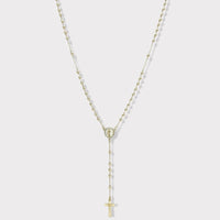 Cz san judas gold plated rosary necklace rosaries