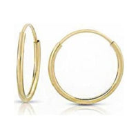 Dainty endeless hoop 18kts of goldplated earrings 15mm earrings