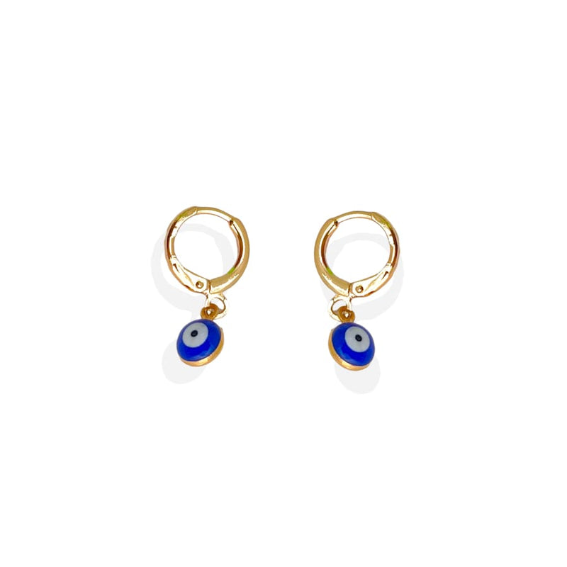 Dainty’s 5mm dark blue evil eye huggies earrings earrings