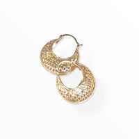 Donut basket hoops earrings in 18kts of gold plated earrings