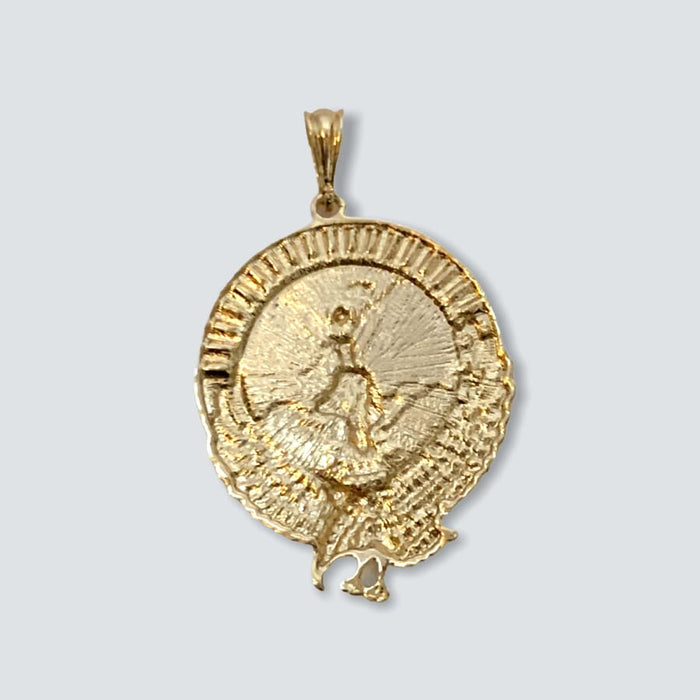 Eagle centenary pendant in 18kts of gold plated charms