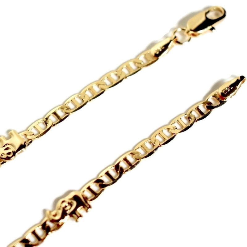 Elephants mariner link 18kts of gold plated bracelet 7.5 bracelets