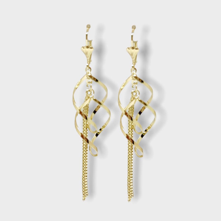 Eliza lever back earrings 18kts of gold plated earrings