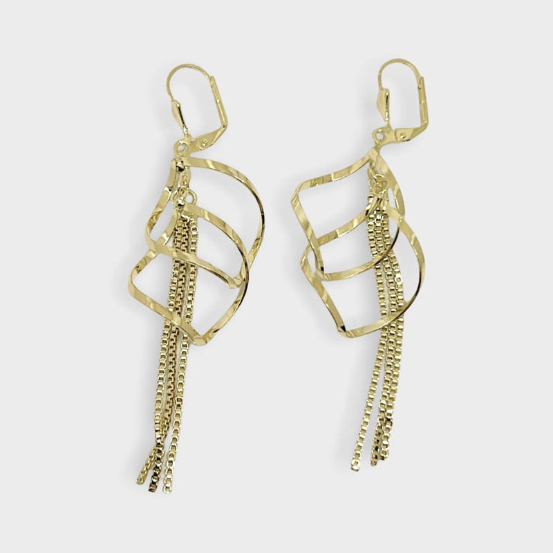 Eliza lever back earrings 18kts of gold plated earrings