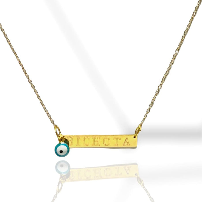 Evil eye charm - necklace 18kts gold plated charms