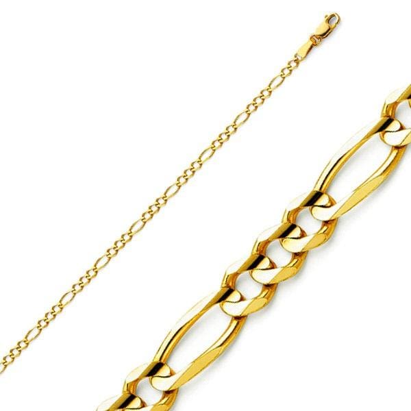 Figaro 2mm 18k gold plated chain chains